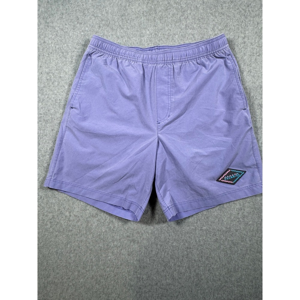 Chubbies Everywear Shorts Mens Small Purple 7‎ Inch Inseam Elastic Waist Casual